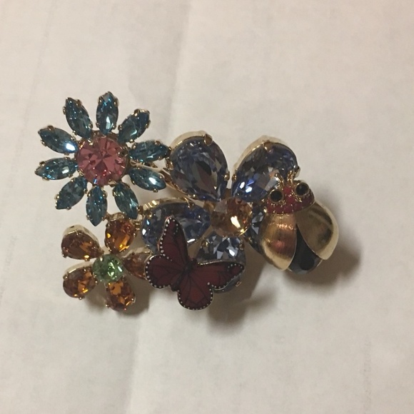 New D&G Crystal Two Finger Ring 6.5 - Picture 2 of 6